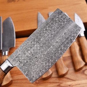 7 piece set with wooden handle