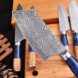 7 piece set with Wood/Resin Handle